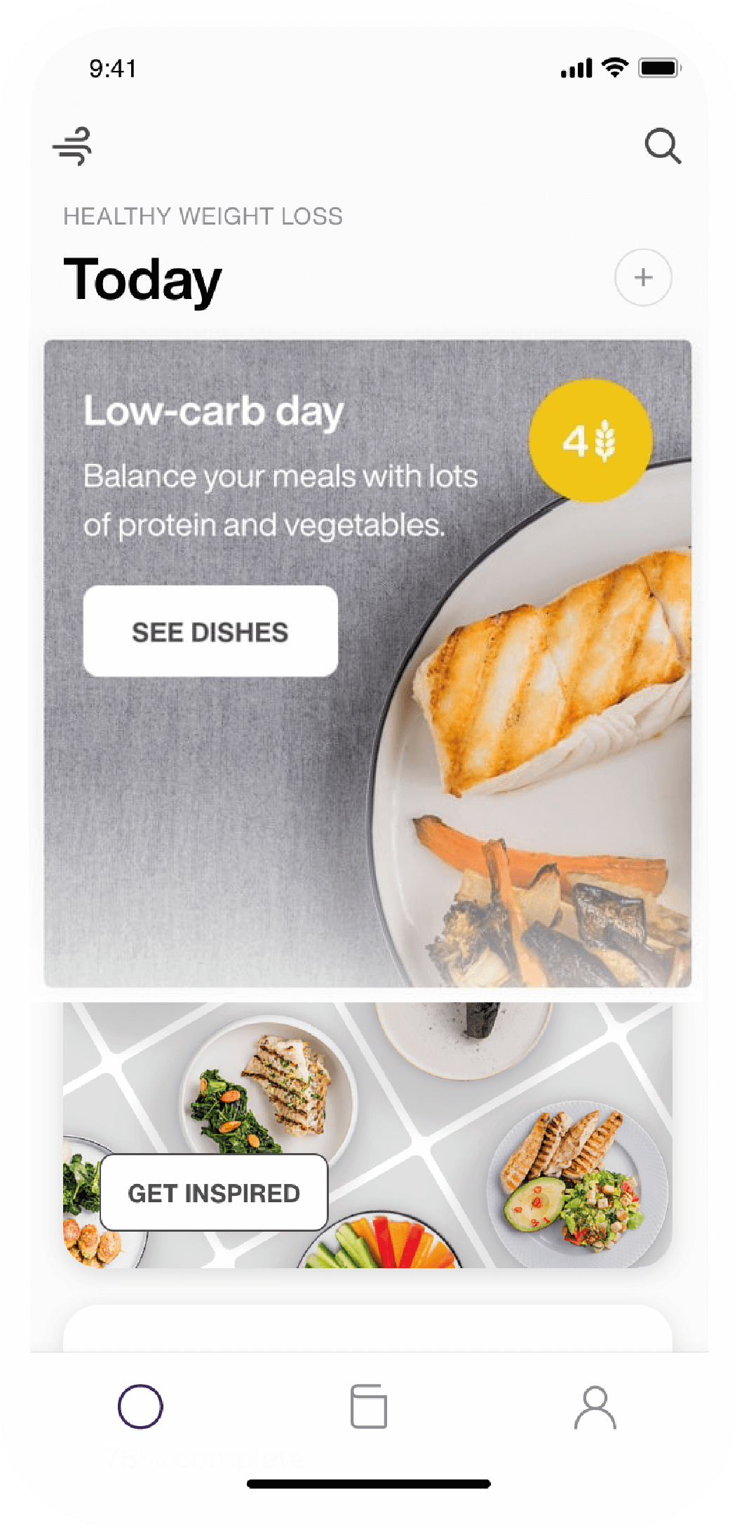 Sustainable tailored eating plans  in a phone